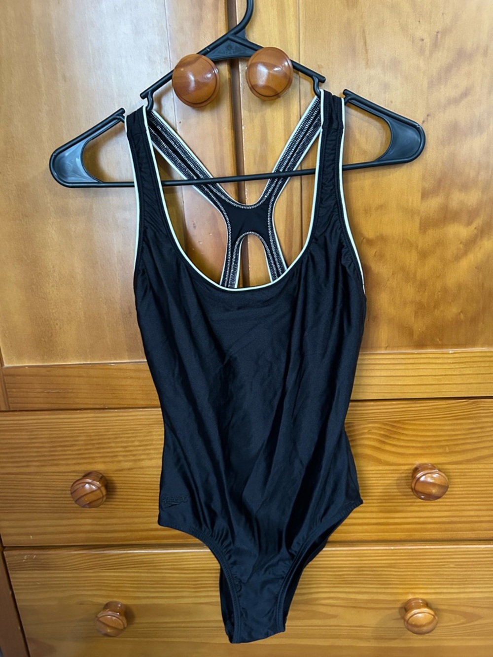 Speedo Black Racerback One-Piece Swimsuit